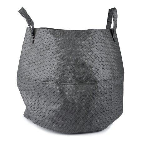 TORBA plażowa, na zakupy EKO-SKÓRA szara