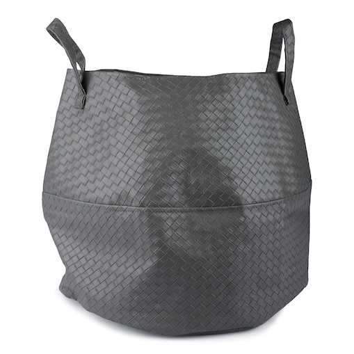 TORBA plażowa, na zakupy EKO-SKÓRA szara