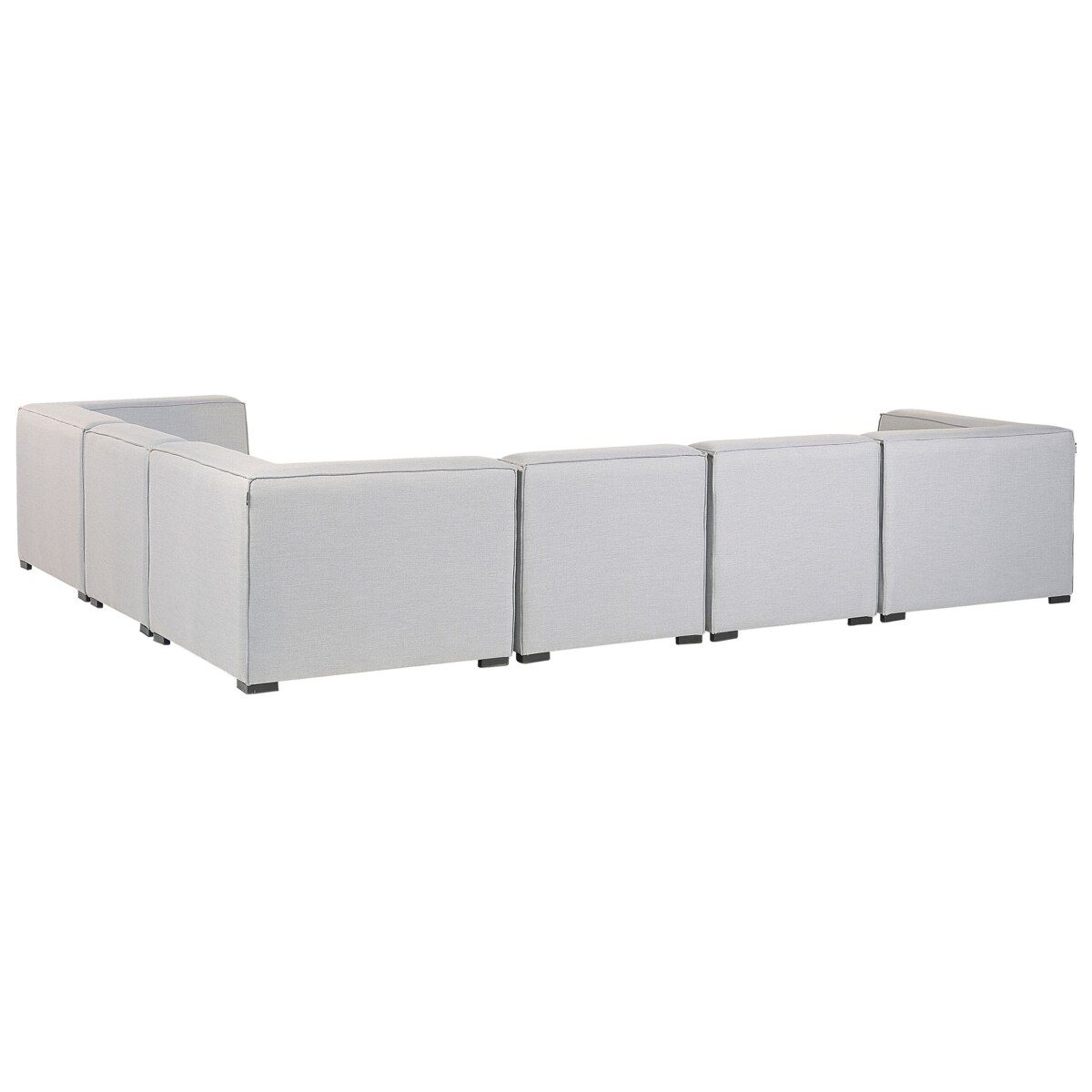 Narożnik ogrodowy z otomaną dla 7 osób AREZZO Lewostronny Modułowy Jasnoszary