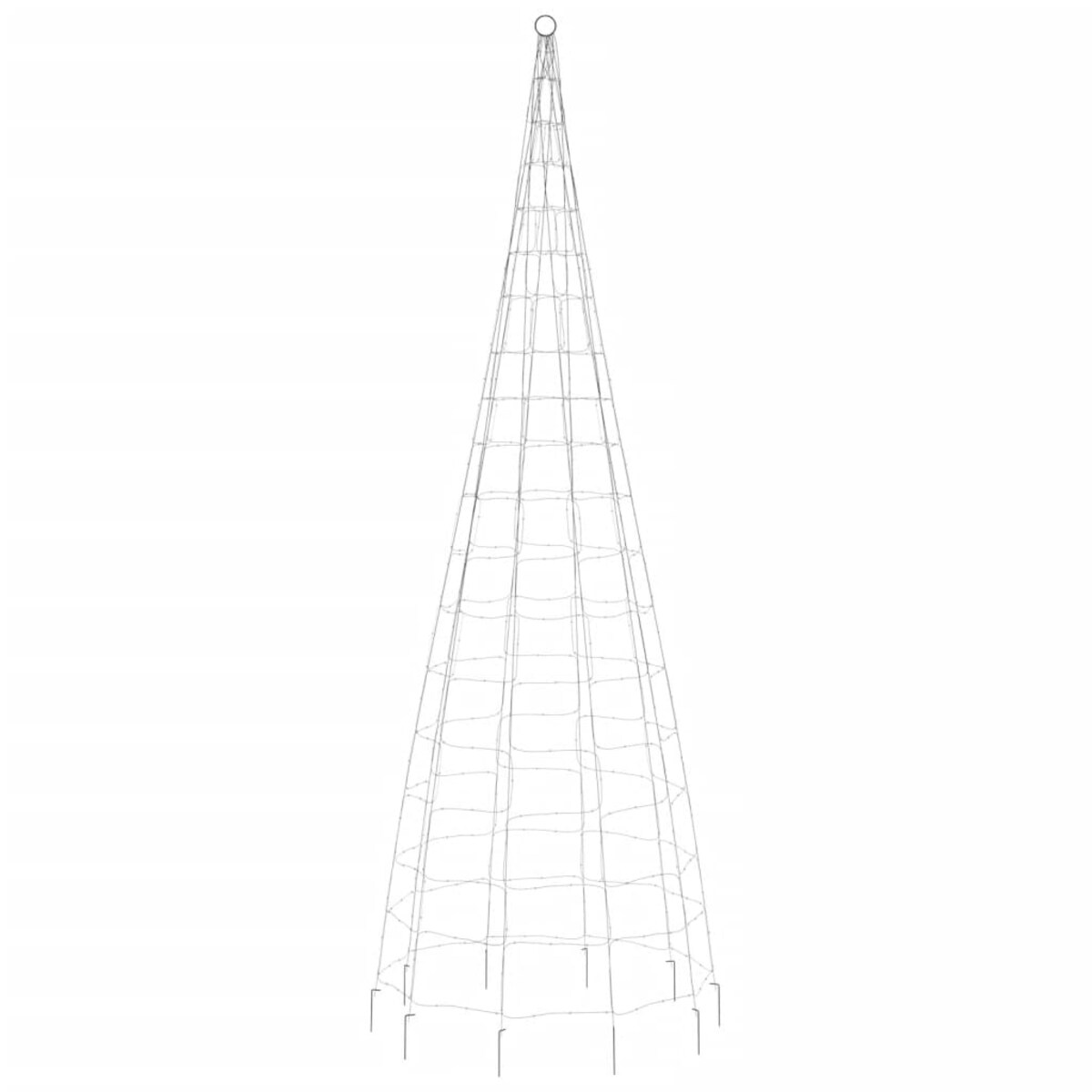 vidaXL Choinka LED na maszcie 550 LED Zimna biel 300 cm