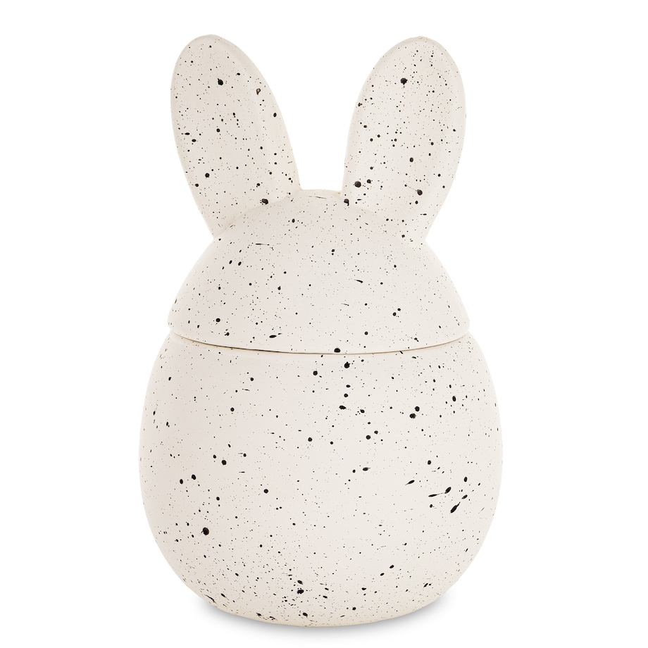 Dekoracja - jajko ceramiczne 17x11x11 cm otwierane beżowe