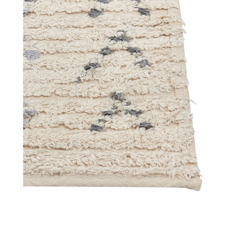 Dywan bawełniany 140 x 200 cm beżowy DISPUR