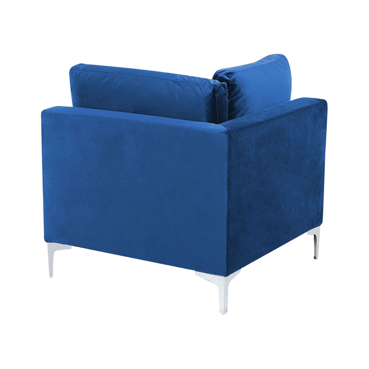 Moduł narożny welurowy niebieski EVJA