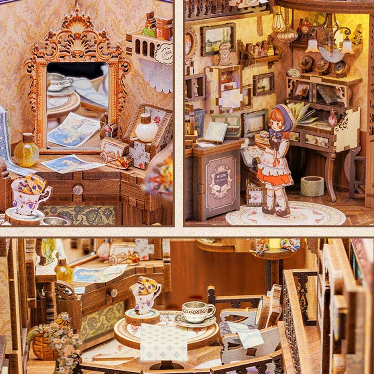 Miniaturowy domek Book Nook - Sklep z antykami - CuteBee