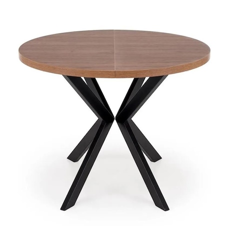 Stół okrągły rozkładany PERONI 100(250)x100 orzech/czarny