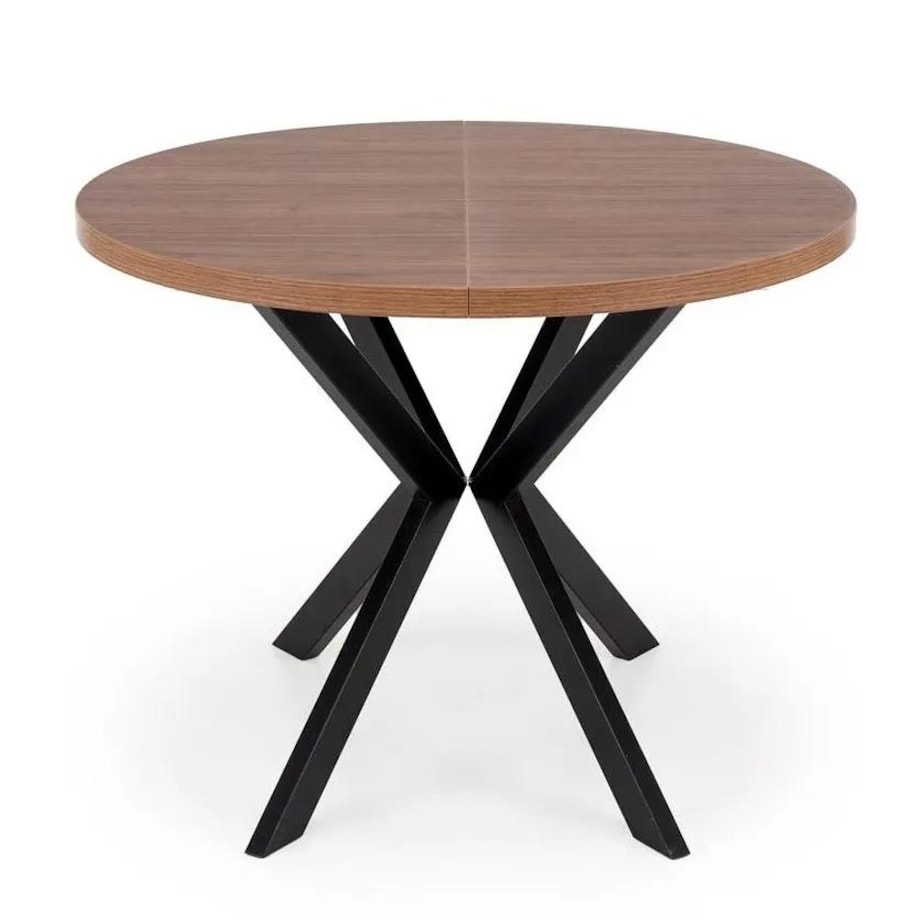 Stół okrągły rozkładany PERONI 100(250)x100 orzech/czarny