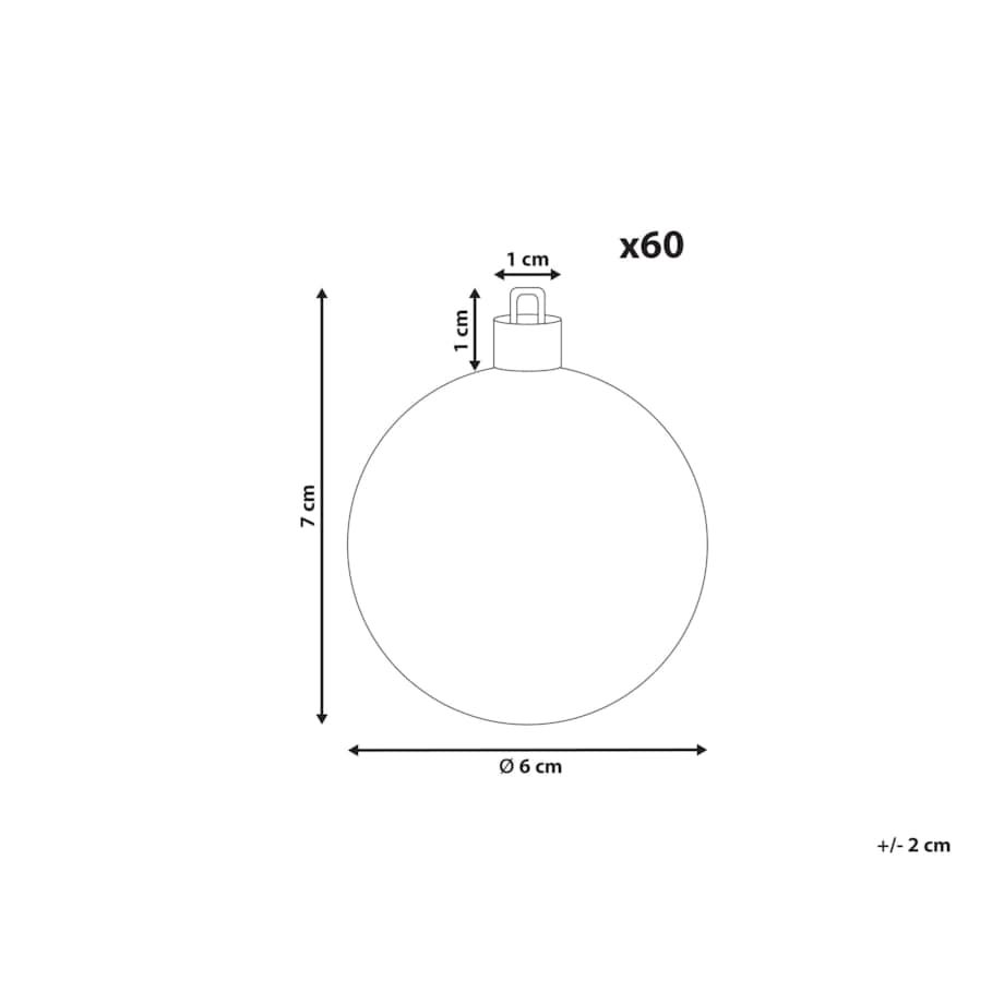 Zestaw 60 bombek FEGEN Złoty