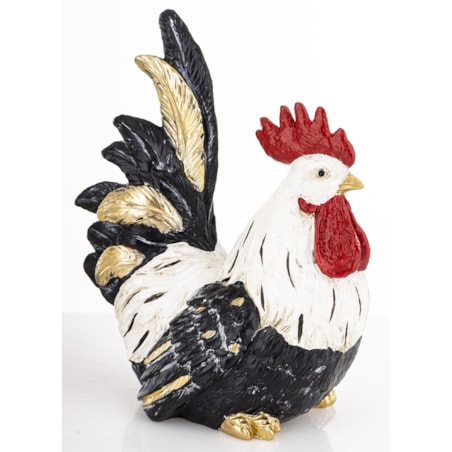 Dekoracja - kolorowa KURA I KOGUT 17x8x13 i 14x7,5x13 cm PLOMFEE - 2