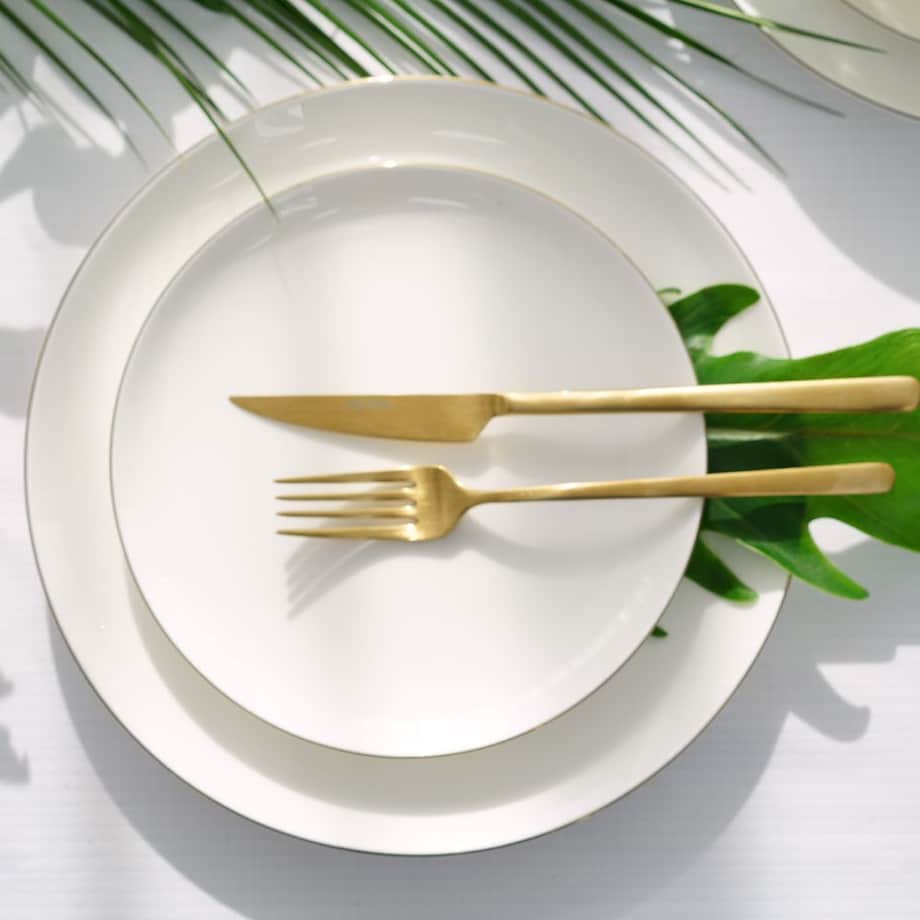 VILLA ITALIA Serwis obiadowy porcelanowy na 6 osób BOSTON Gold