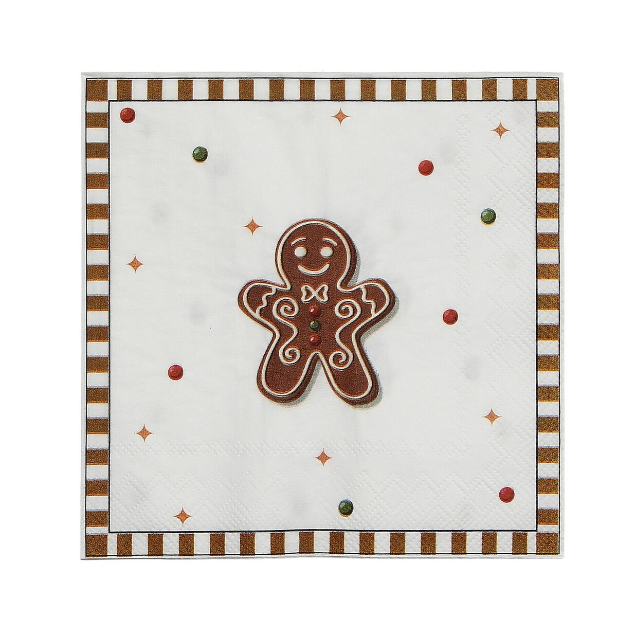 Serwetki świąteczne Cookie I 20 szt. boże narodzenie, święta, świąteczne, biały-brązowy, 16x16x3 cm