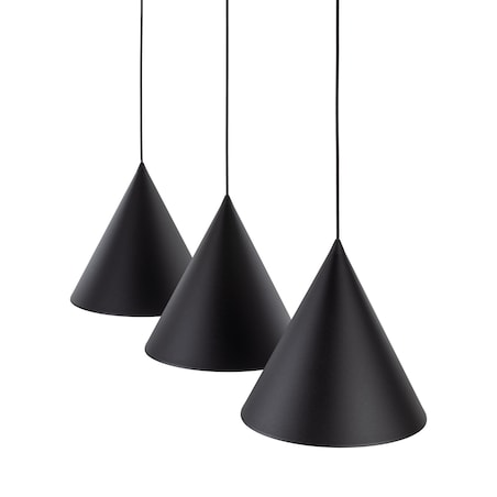 Czarna Lampa Wisząca Na Listwie Stożki Metalowe Tk Lighting Cono L
