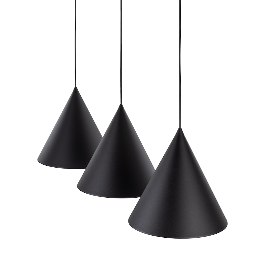 Czarna Lampa Wisząca Na Listwie Stożki Metalowe Tk Lighting Cono L