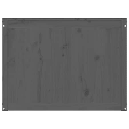 vidaXL Skrzynia na pranie, szara, 88,5x44x66 cm, lita sosna