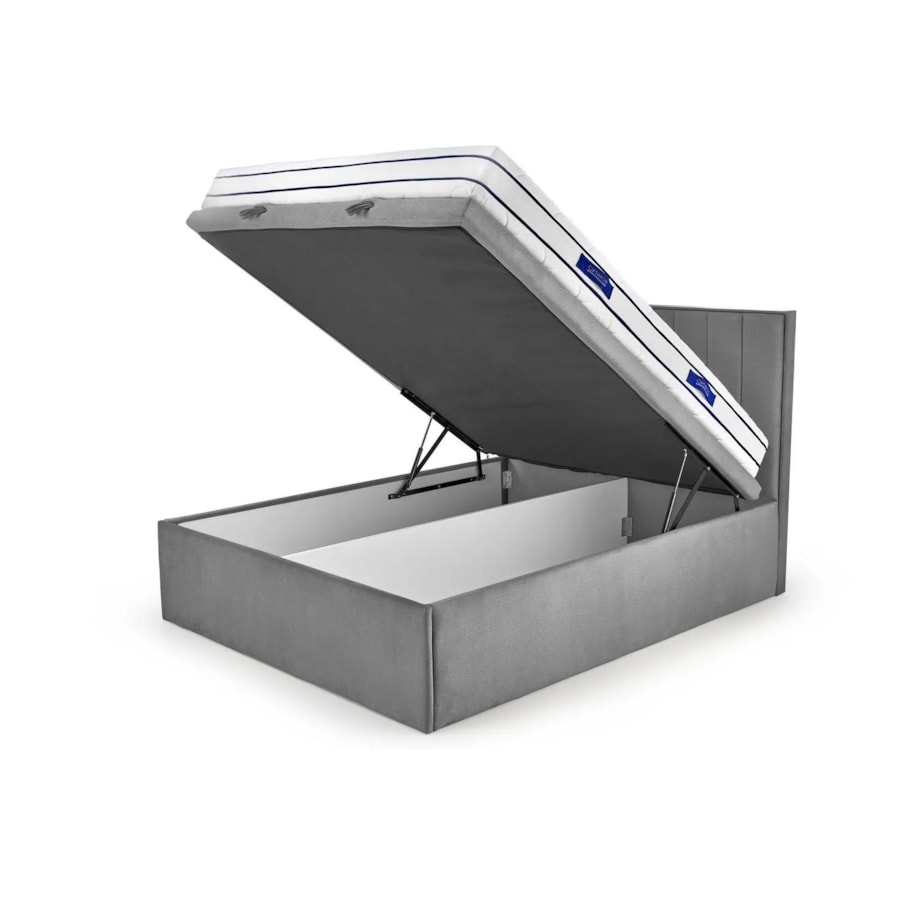 Łóżko kontynentalne ASENTO 160x200 szare