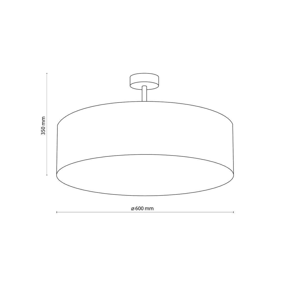 Lampa sufitowa TK Lighting RONDO GRAPHITE 600 4239 grafitowa 4xE27 60 cm plafon do salonu i sypialni