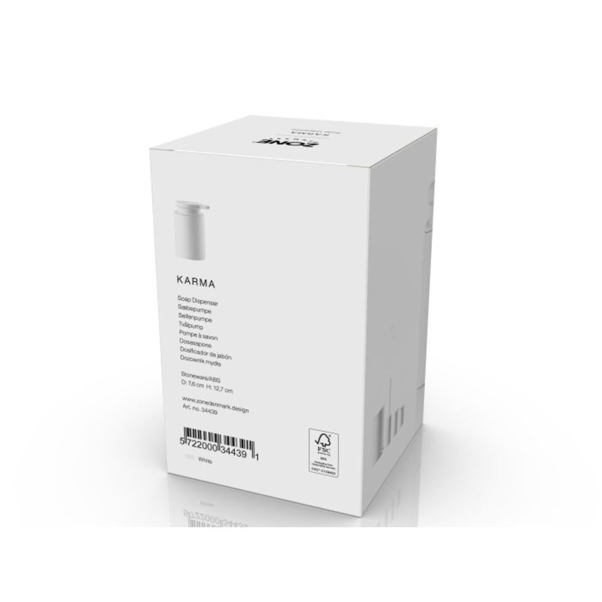 Dozownik do mydła 0,25 l Karma White 34439