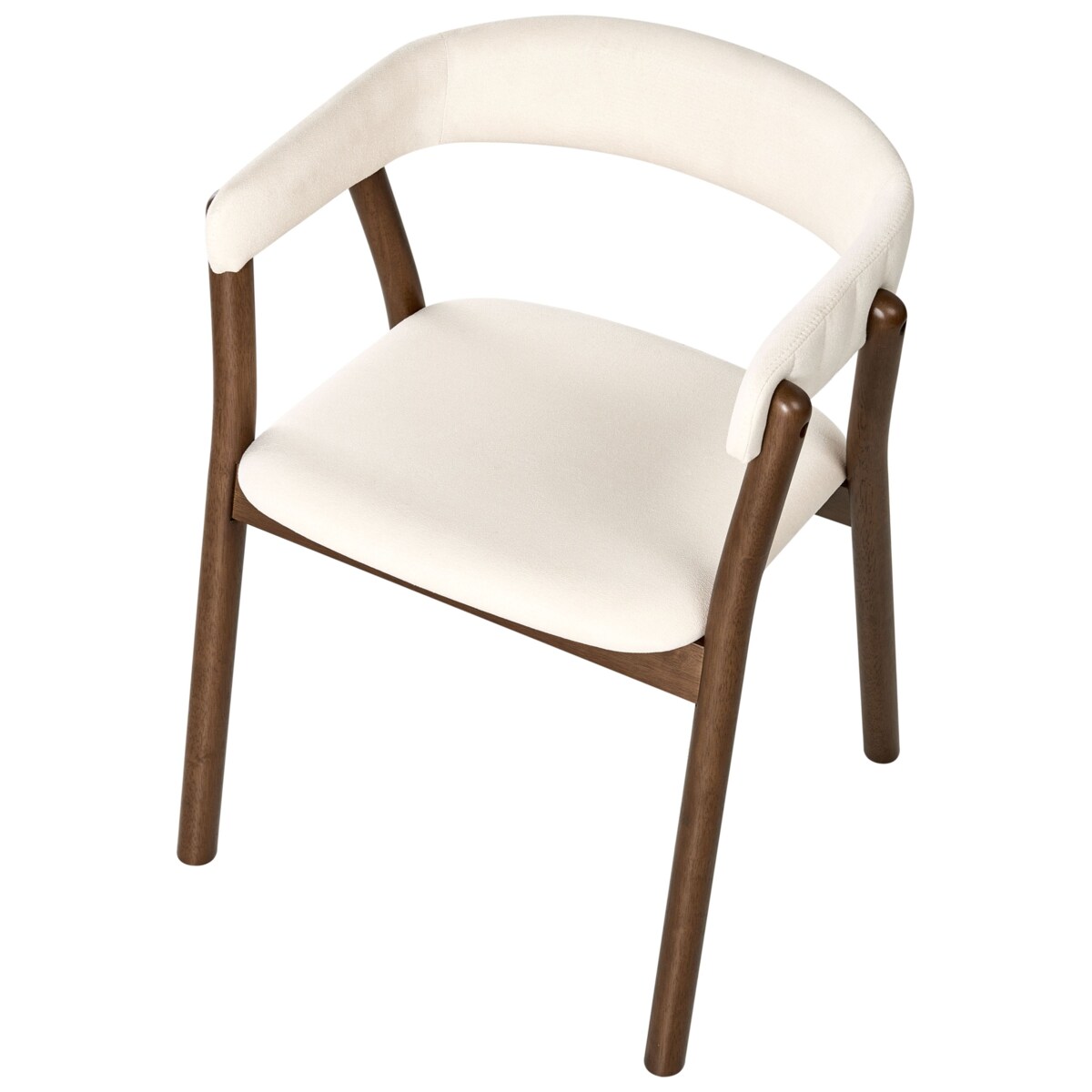 Zestaw 2 krzeseł do jadalni MYLO Złamana biel/ ciemny brąz