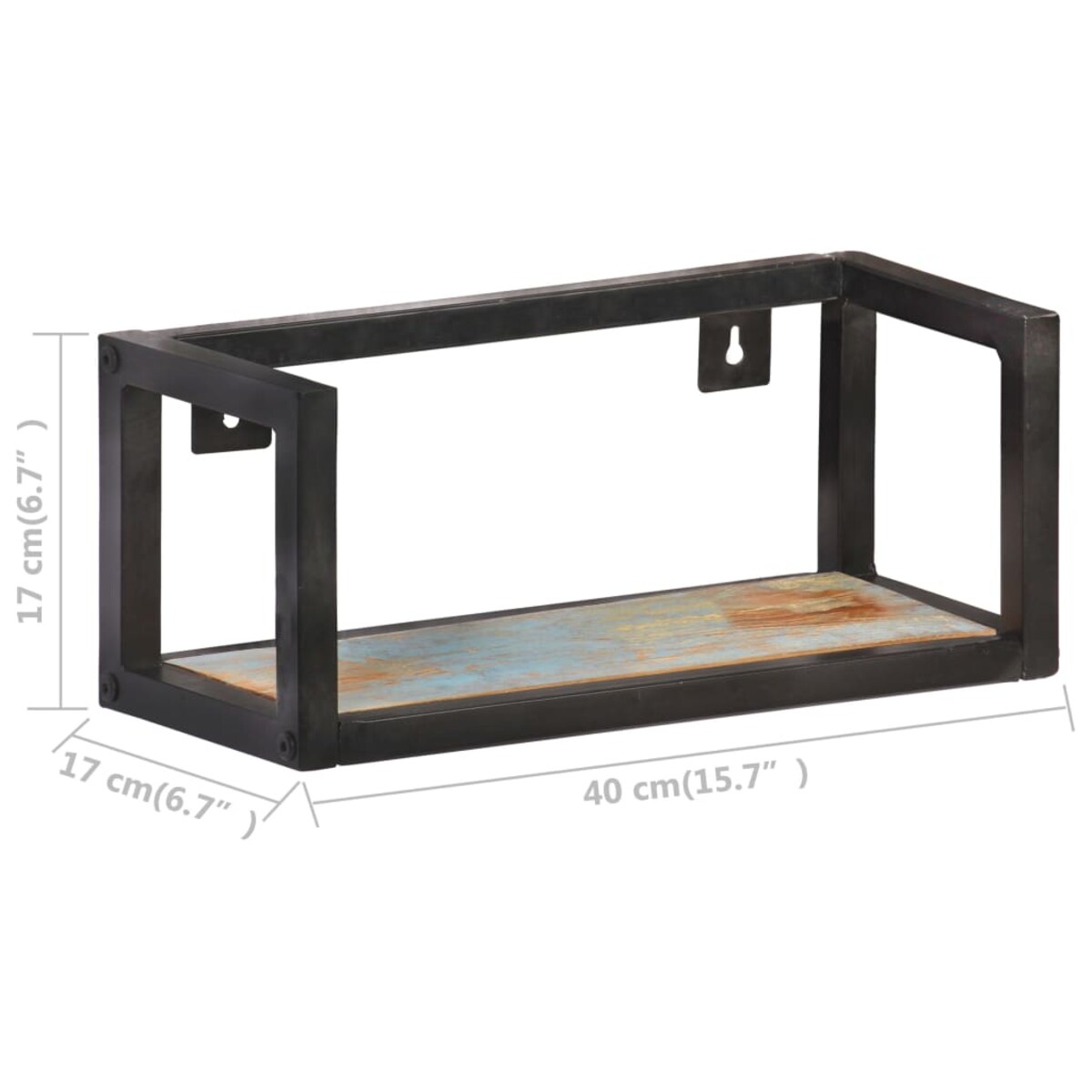 vidaXL Półki ścienne, 2 szt., 40 cm, lite drewno z odzysku
