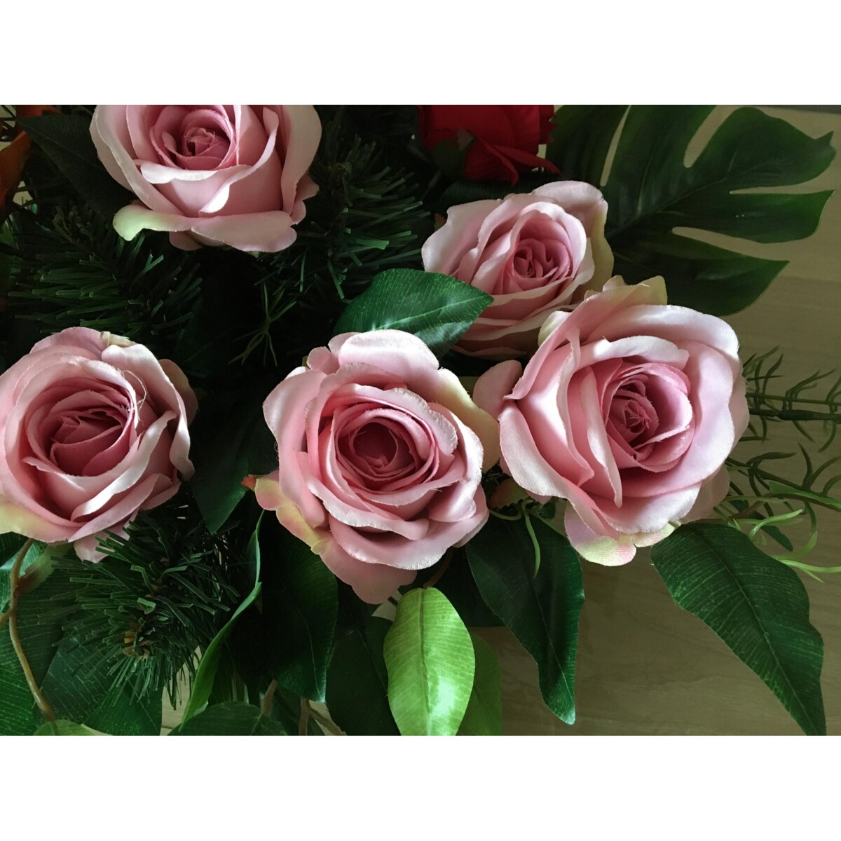 6X SZTUCZNY KWIAT RÓŻA główka do wiązanki stroiki grób cmentarz WIEŃCE