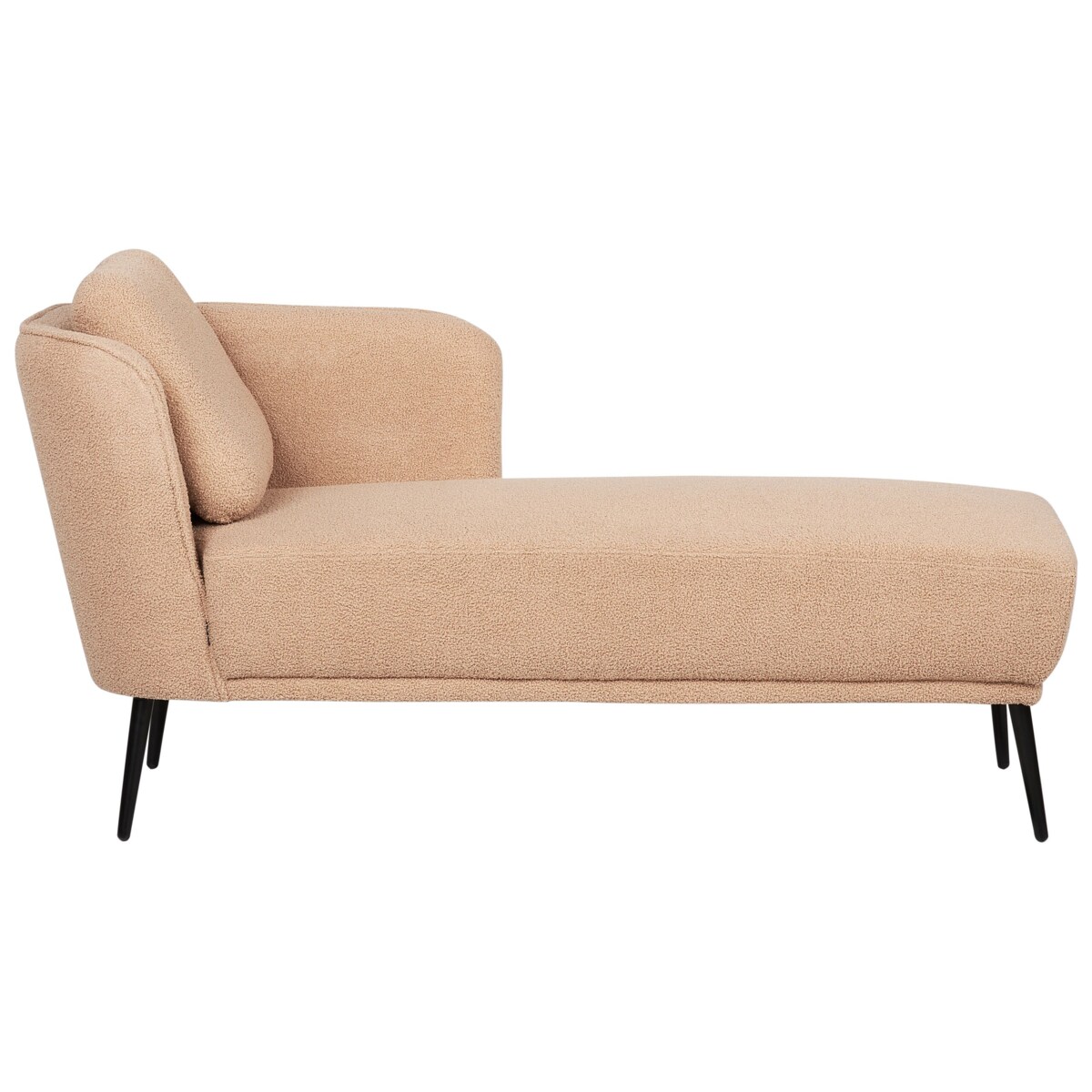 Szezlong boucle lewostronny jasnobrązowy ARTHEZE