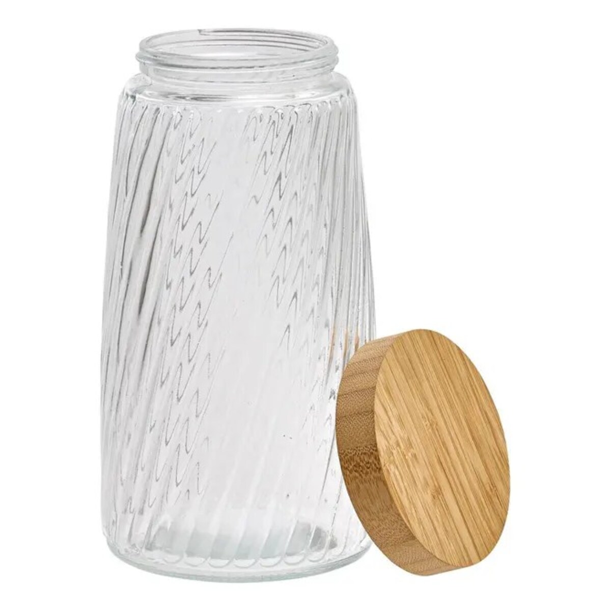Pojemnik szklany z bambusową zakrętką, Striva, 2.1 L