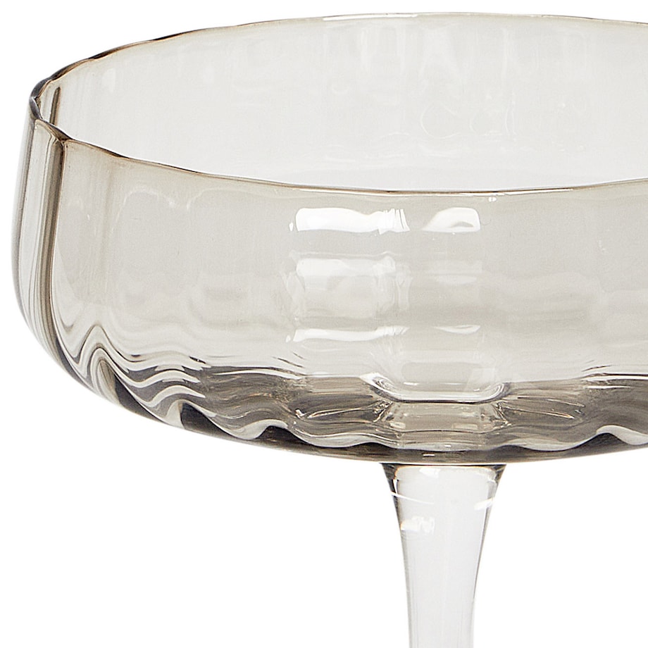 Zestaw 4 pucharków do szampana QUARTZ 170 ml Szary