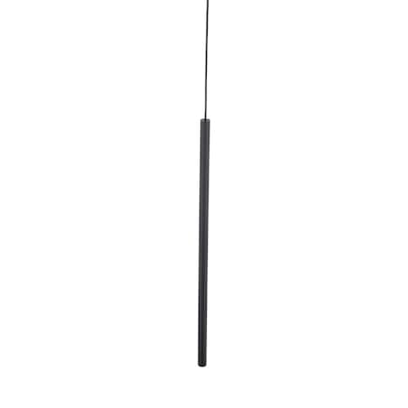 Lampa Wisząca Tk Lighting Ferro Czarna Ryflowana Metalowa Tuba Sopel Rurka 75Cm 1Xg9