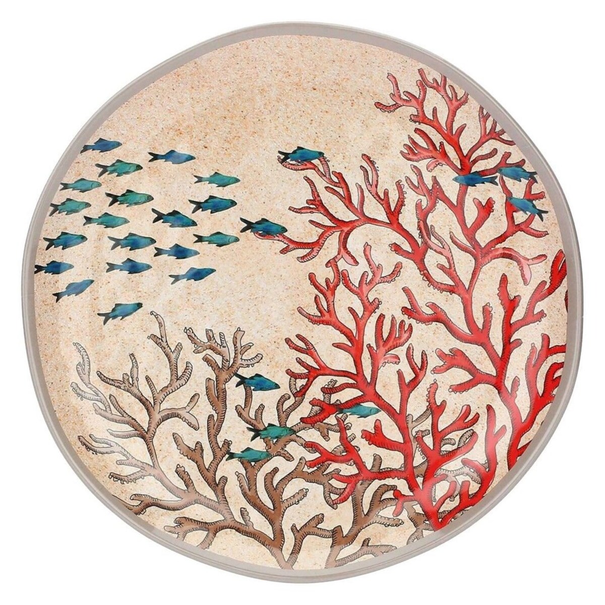 Zestaw 2 talerzy obiadowych z melaminy Sea Life - 27 cm