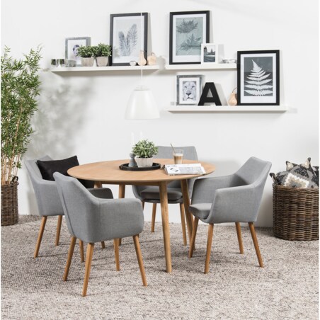 Krzesło Nora Light Grey tapicerowane