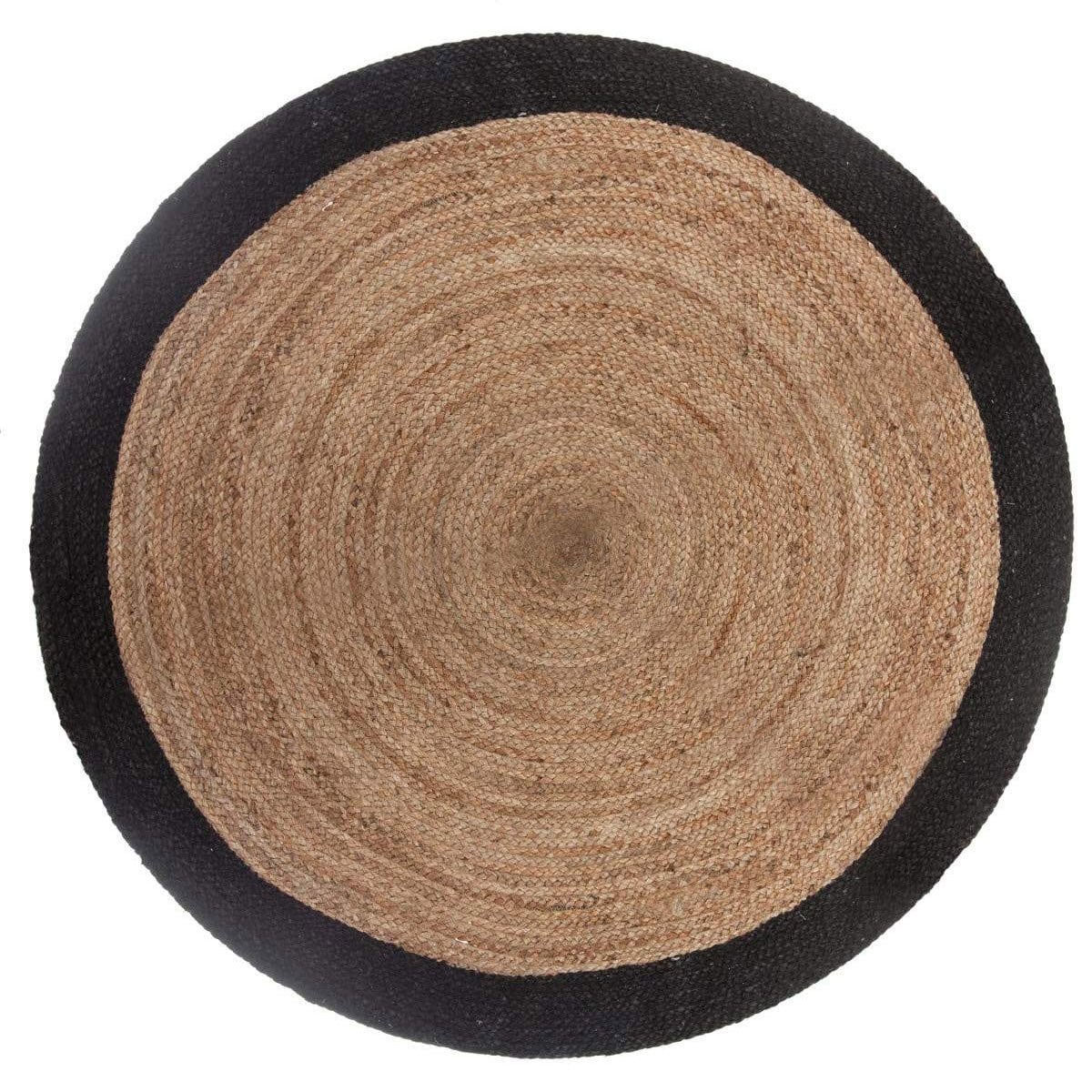 Dywan jutowy, okrągły, Ø 120 cm, kolor brązowy
