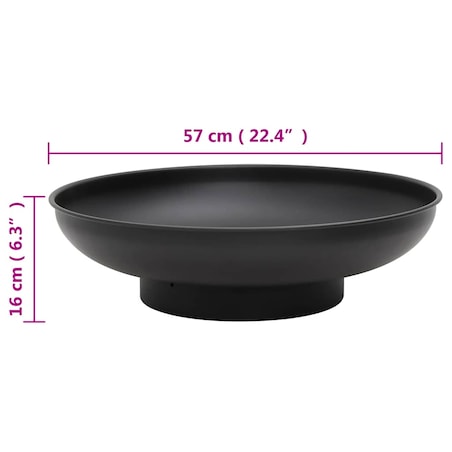 vidaXL Palenisko, 57 cm, stal