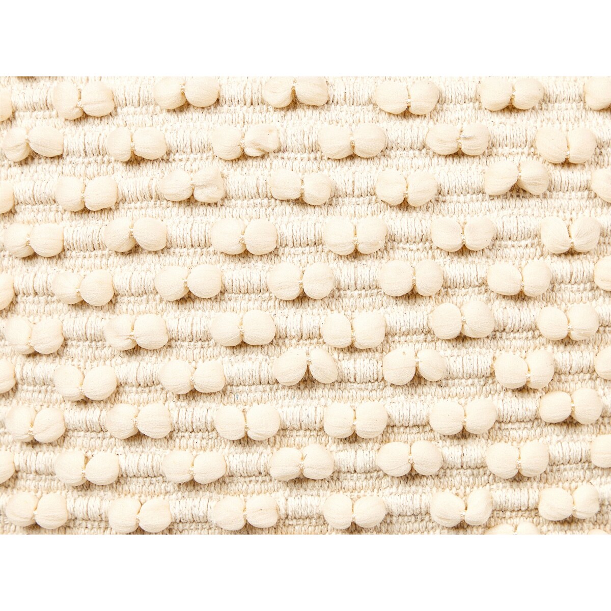 Puf bawełniany 50 x 50 x 35 cm beżowy KINGRI