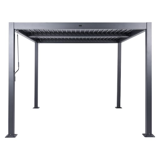 Pawilon ogrodowy FORNOLI Metal 296 cm 296 cm Czarny