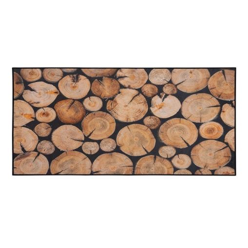 Dywan 80 x 150 cm motyw drewna KARDERE