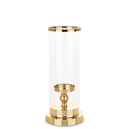 Świecznik złoty z kloszem 36x15 cm KANDILA - II