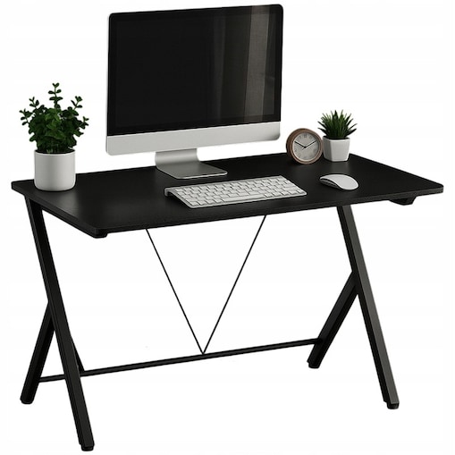 Biurko stolik gamingowe komputerowe loft nowoczesne czarne carbon 100 cm