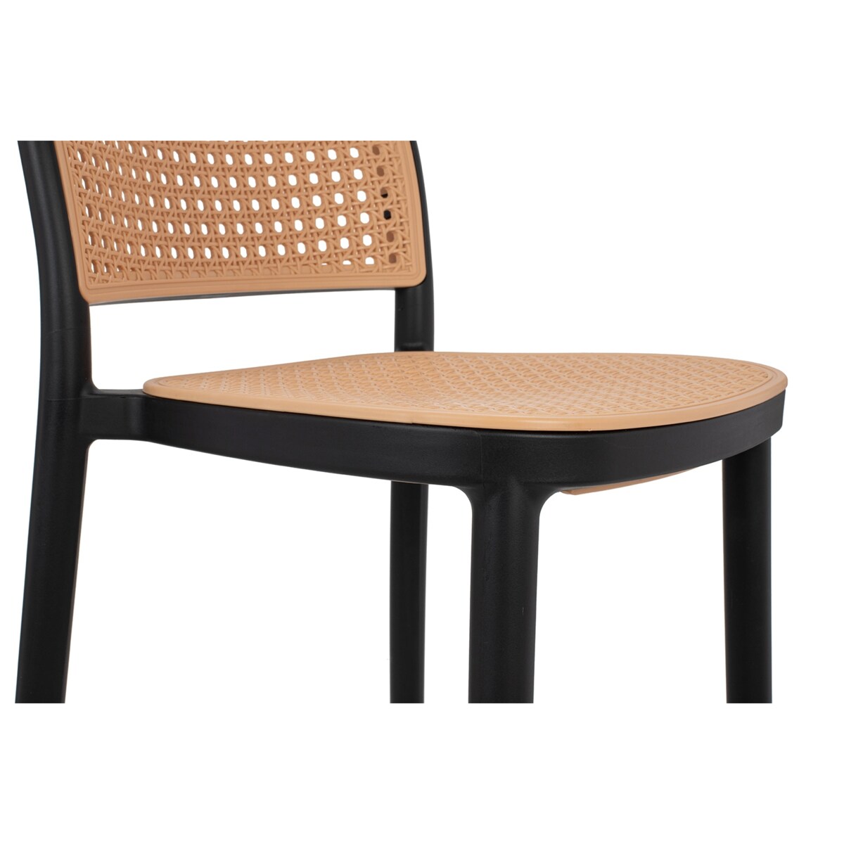 Krzesło Wicky KH010100232 z opcją sztaplowania czarne beżowe