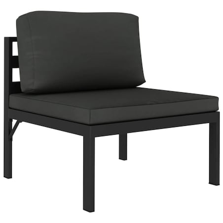 vidaXL 4-cz. zestaw mebli ogrodowych, poduszki, aluminium, antracyt