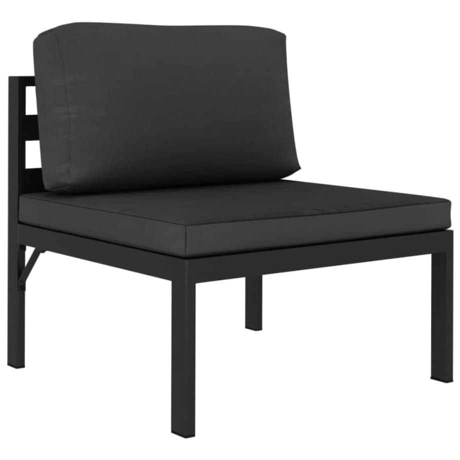 vidaXL 4-cz. zestaw mebli ogrodowych, poduszki, aluminium, antracyt