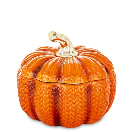 Pojemnik dekoracyjny w kształcie dyni 13x14x14 cm PUMPA-2 small pomarańczowy