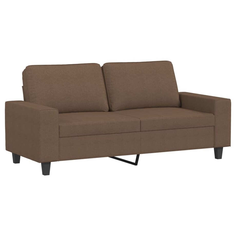vidaXL Sofa 2-osobowa, brązowa, 140 cm, tapicerowana tkaniną