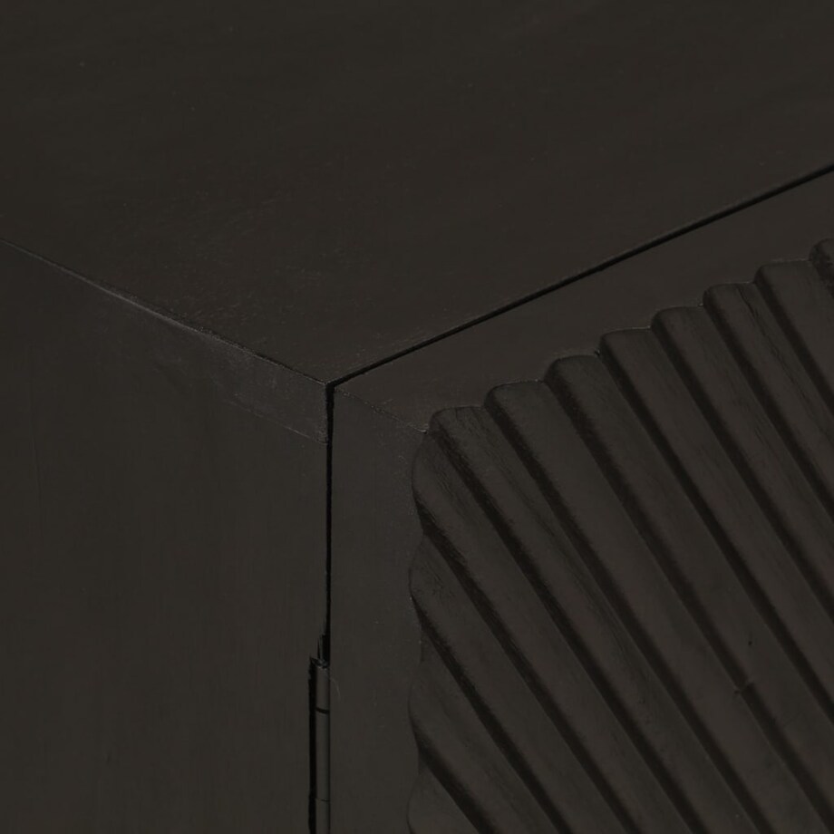 vidaXL Szafka, czarna, 55x30x76 cm, lite drewno mango i żelazo