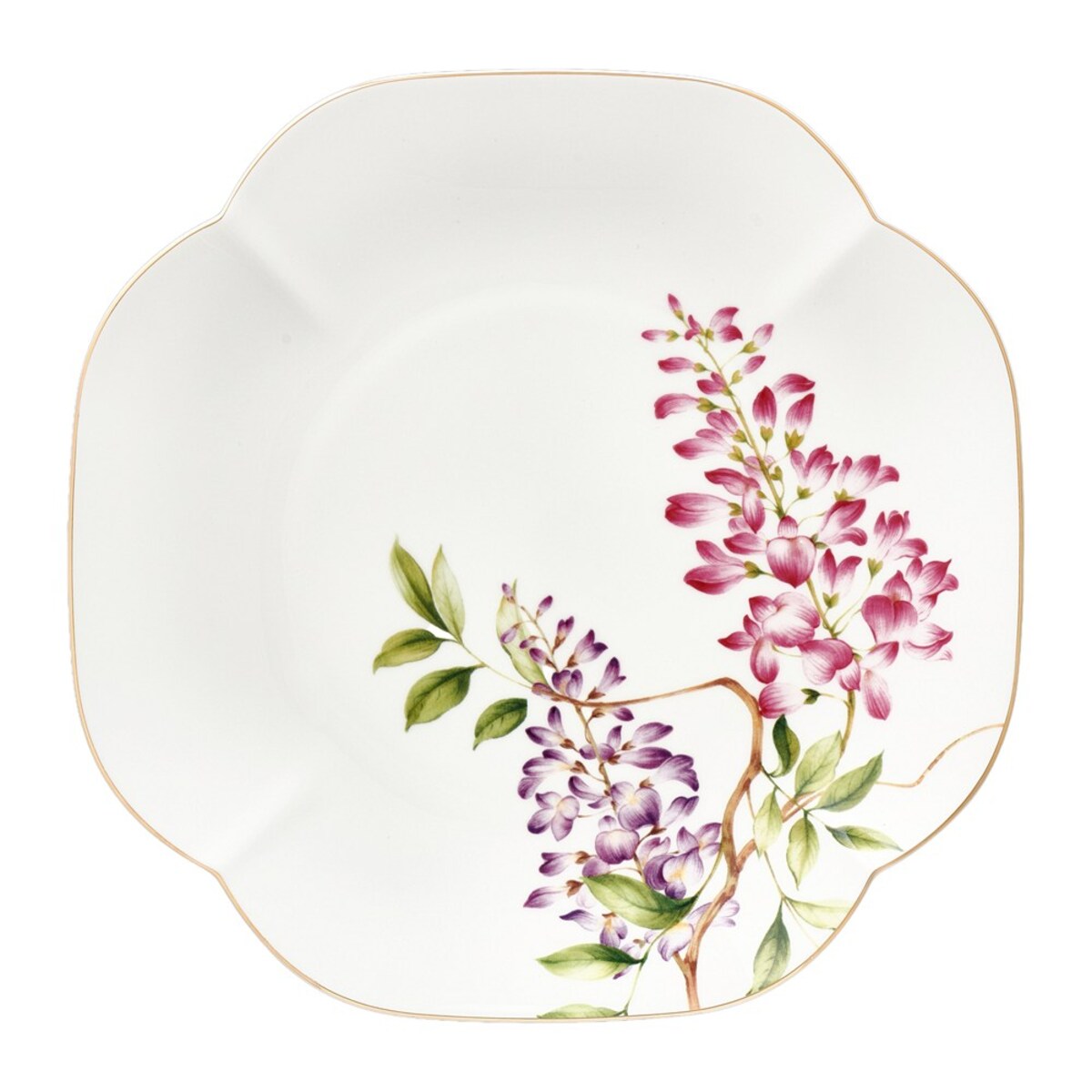 VILLA ITALIA Talerz do ciasta porcelanowy 25 x 25 cm SENSUAL GARDEN