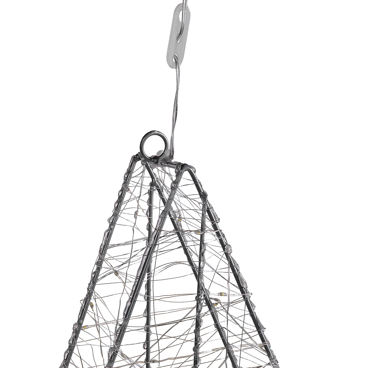 Dekoracja ogrodowa wisząca LED KURULA Gwiazda 58 cm Srebrny