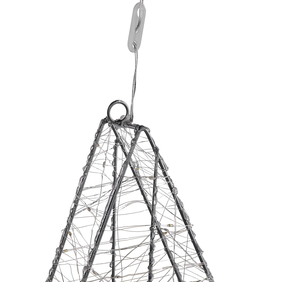 Dekoracja ogrodowa wisząca LED KURULA Gwiazda 58 cm Srebrny