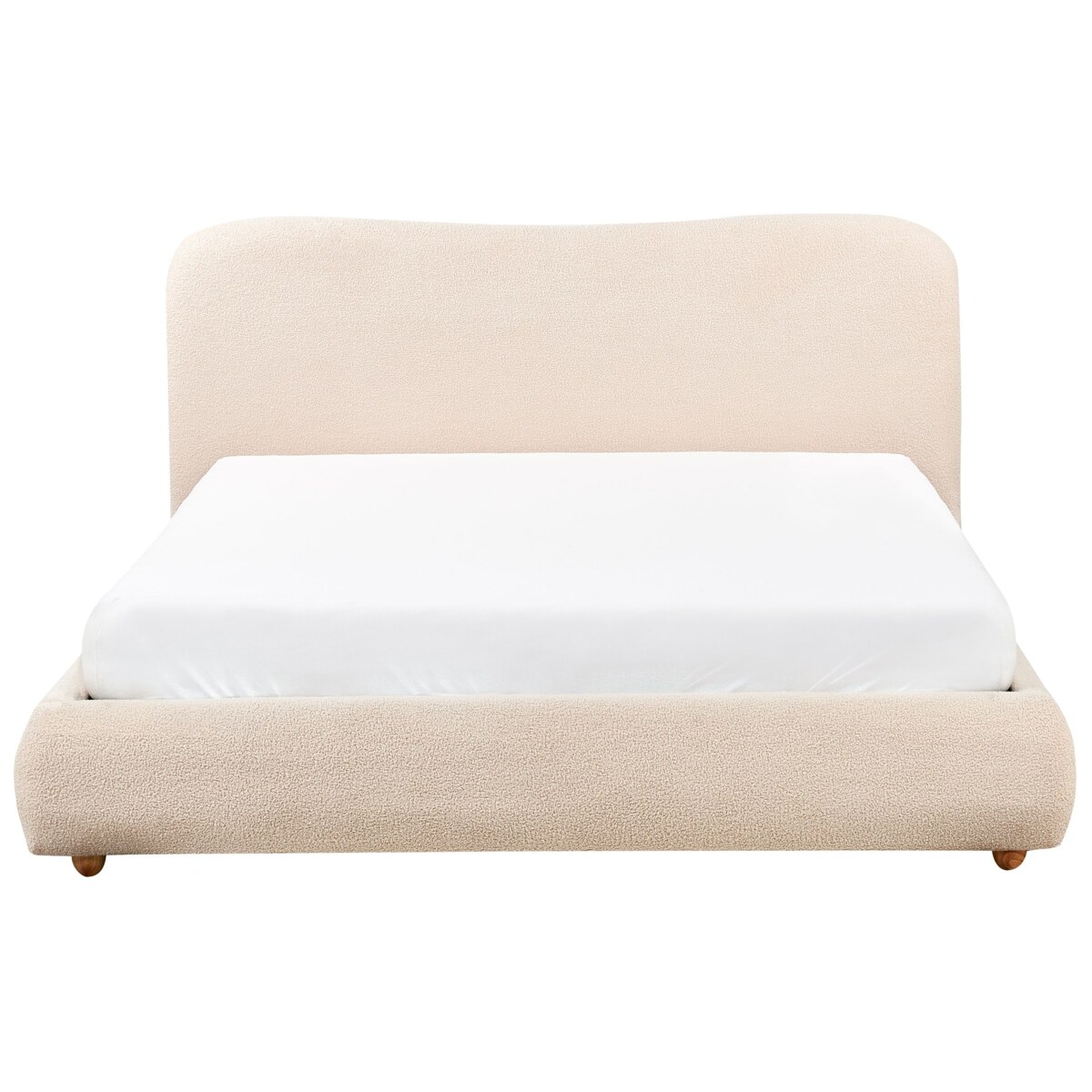 Łóżko z pojemnikiem Boucle BLAGNAC 160 x 200 cm Jasnobeżowy
