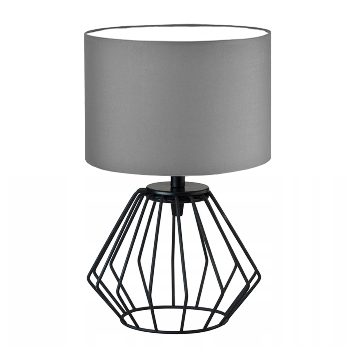 Lampka nocna na biurko lampa biurkowa druciana LED z abażurem walec LANA