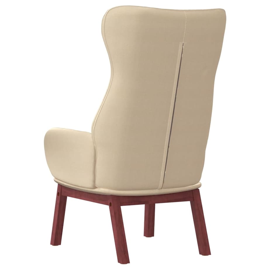 vidaXL Fotel wypoczynkowy, kremowy, obity tkaniną