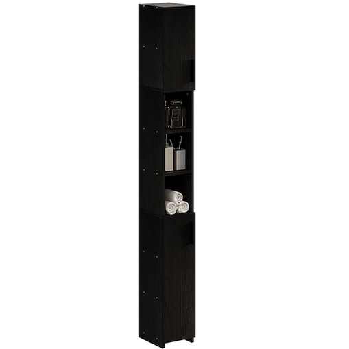 Regał łazienkowy stojący szafa czarny loft szafka półka słupek wysoki 182cm