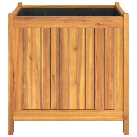 vidaXL Donica ogrodowa z wyściółką, 50x50x50 cm, lite drewno akacjowe